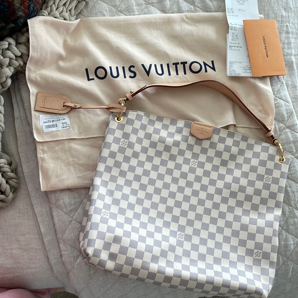 Louis Vuitton Graceful MM Damier Azur like new